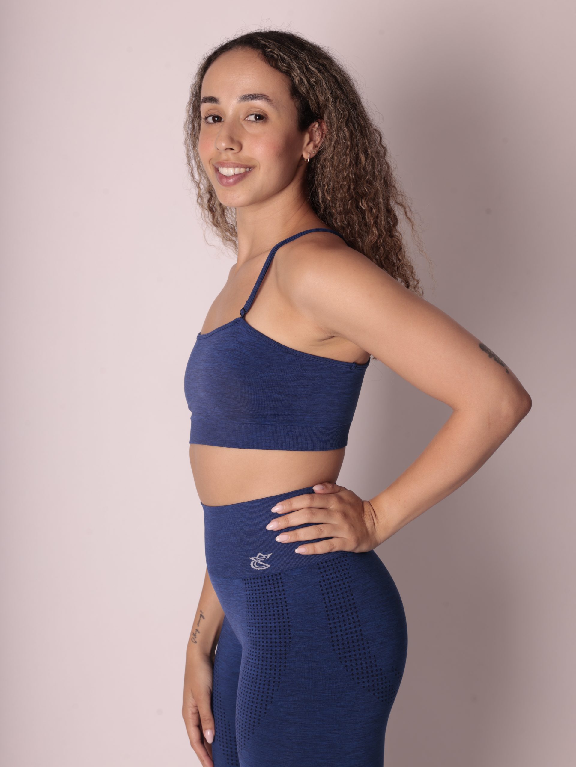 טופ מחטב SEAMLESS - כחול
